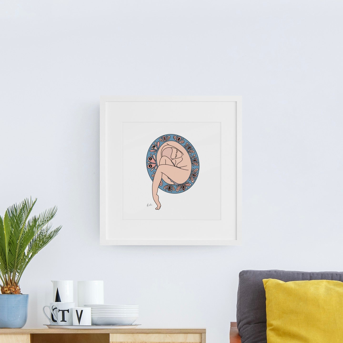 Born Yesterday - #MyNewNormal - Baby Brain art series for new mums (or even dads) - Michelle Macnamara - Buy NFT or IRL Art Print