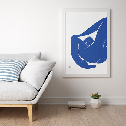 Whispering Nude Michelle Macnamara Art Print Poster Matisse Blue
