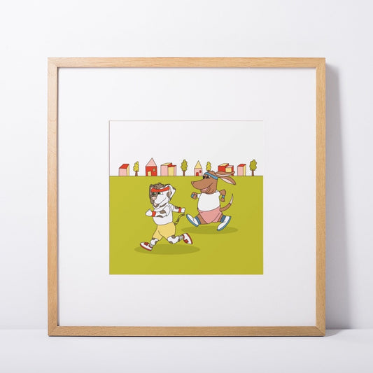 Dogs wearing shoes - If Penguins Wore Pants’ book by Michelle Macnamara - Artist + Author - Art Print Poster - kids room, Nursery Art