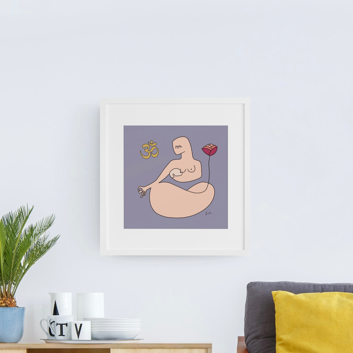 Daily Meditation - #MyNewNormal - Baby Brain art series for new mums (or even dads) - Michelle Macnamara - Buy NFT or IRL Art Print