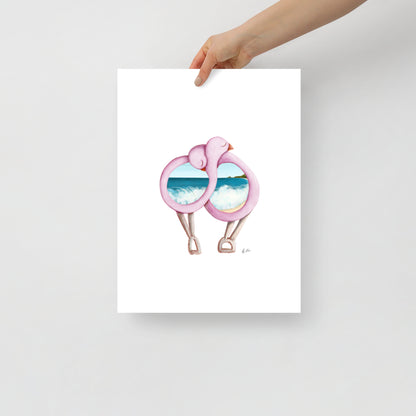 Realistic style drawing and painting of a colourful bird by artist Michelle Macnamara - Byron Bay beach Love Birds